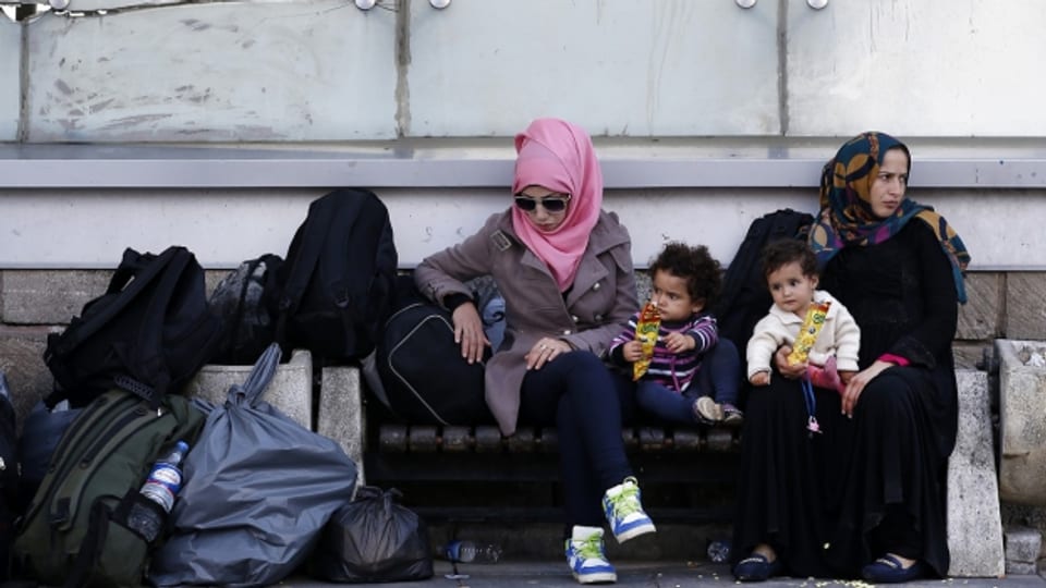 Syrische Flüchtlinge in einem Aussenquartier von Istanbul.