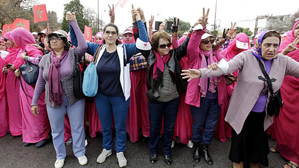 Marokkanische Frauen am Tag der Frau, 8. März 2015 in Rabat.