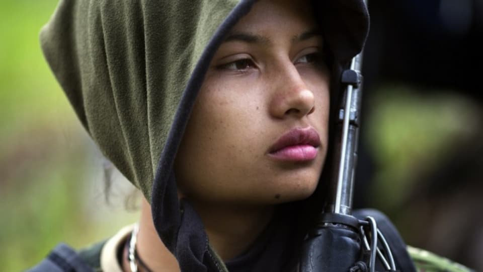 Eine 20-jährige FARC-Guerillera in der Provinz Antioquia (Januar 2016)