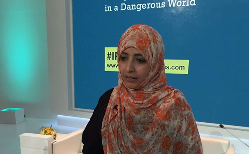 Die jemenitische Friedens-Nobelpreisträgerin Tawakkol Karman
