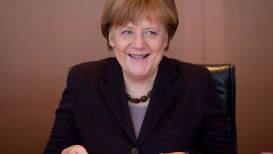 Da kann sie lachen - die deutsche Kanzlerin kann sich über bessere Umfragewerte freuen.