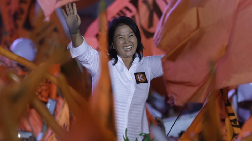 Keiko Fujiomori buhlt um Stimmen für die Präsidentschaftswahl in Peru.