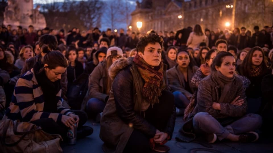 Protestieren statt schlafen: Die «Nuit debout» in Frankreich.