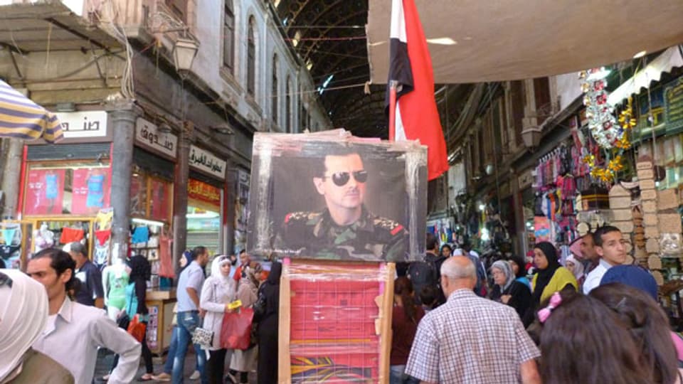Offene Läden, überfüllte Märkte – aber keine ausländischen Kunden: Der Souq in Damaskus.