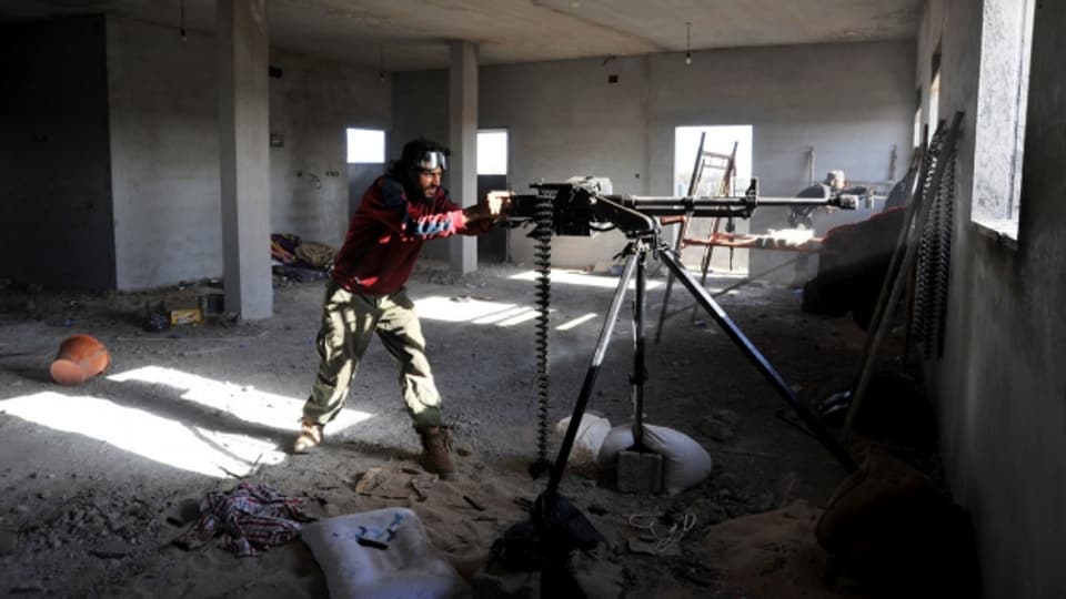 Kämpfe gegen den Islamischen Staat in der Nehe von Benghazi in Libyen.
