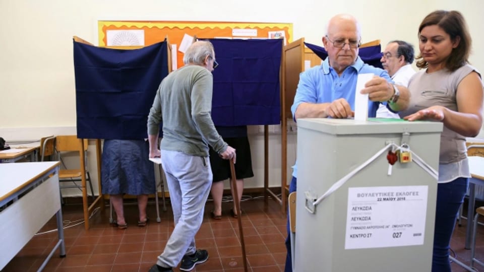 Ein Wahllokal in der Hauptstadt Nikosia