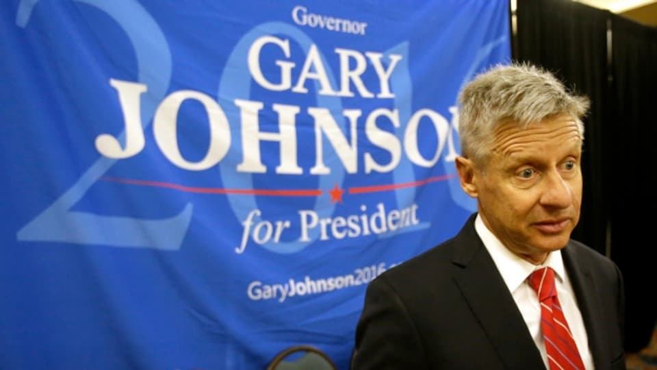 Gary Johnson will Clinton und Trump Stimmen abluchsen.