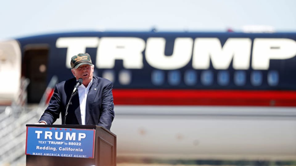Präsidentschaftskandidat Donald Trump in Redding, Kalifornien am 3. Juni 2016.