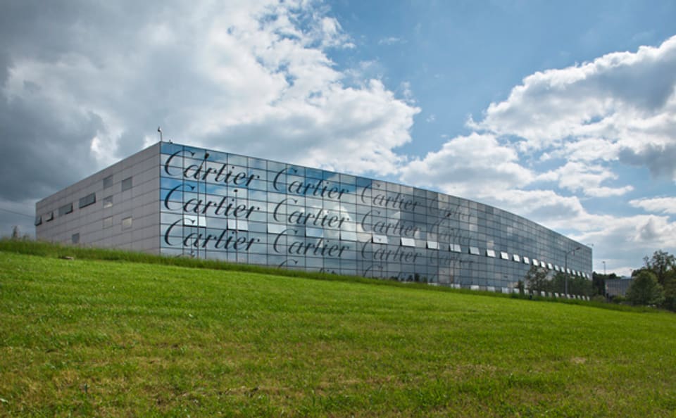 Ein Fabrikationsgebäude von Cartier in Villars-sur-Glâne