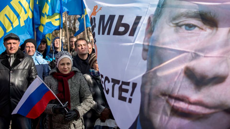 Kundgebung in Simferopol, Krim.