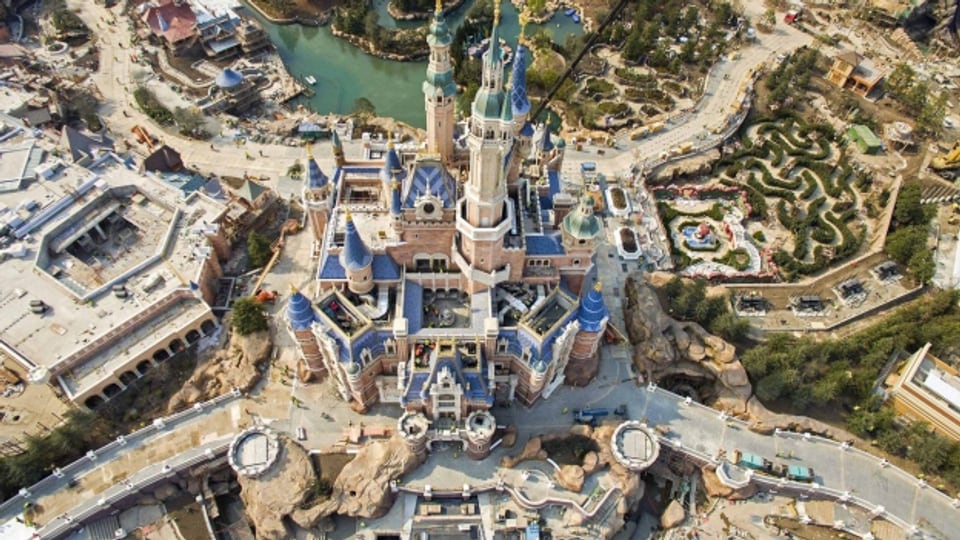 Die Baustelle des Disney-Vergnügungsparks bei Shanghai.