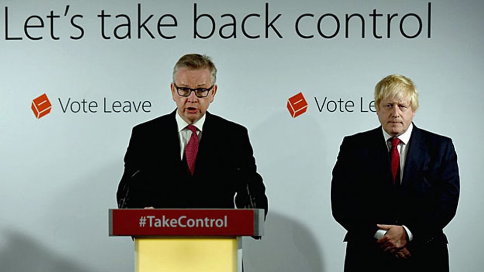 Verbündete in der «Leave»-Kampagne - und nun plötzlich Konkurrenten: Michael Gove und Boris Johnson.
