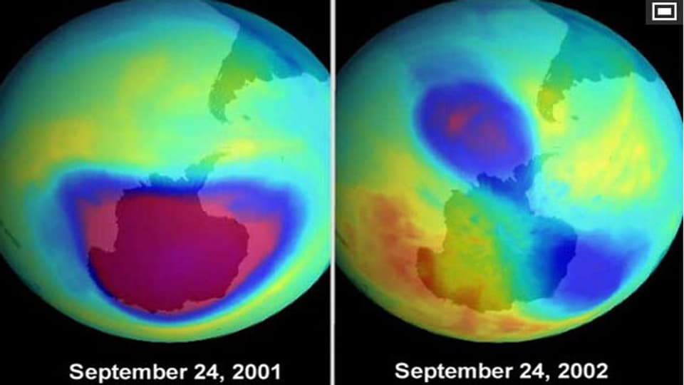 Die Ozon-Schicht schützt die Menschen vor der gefährlichen UV-Strahlung.
