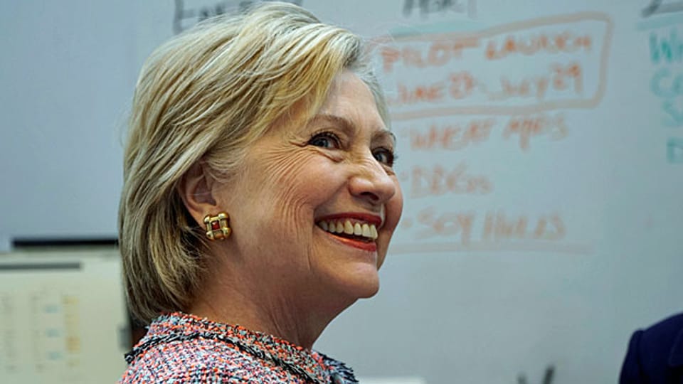 Die Empfehlung des FBI dürfte sie freuen: Hillary Clinton, demokratische Kandidatin für das US-Präsidium.