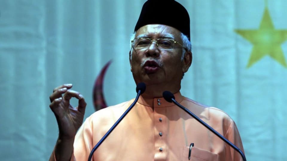 Najib Razak, Pemierminister und Regierungschef von Malaysia, bei einem Auftritt in Kuala Lumpur.
