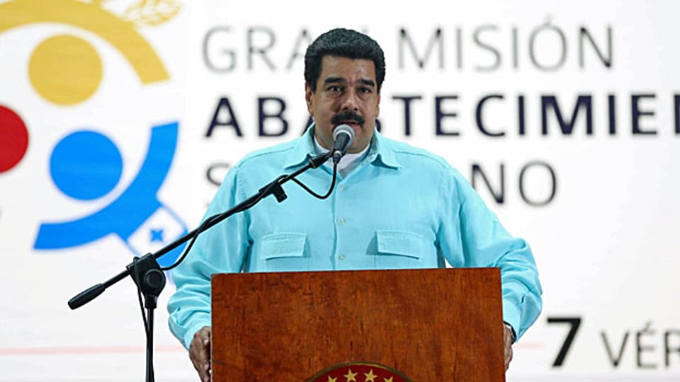 Venezuela – ein kollabierendes Land. Noch-Präsident Nicolas Maduro während einer Rede in der Hauptstadt Caracas am 1. August.