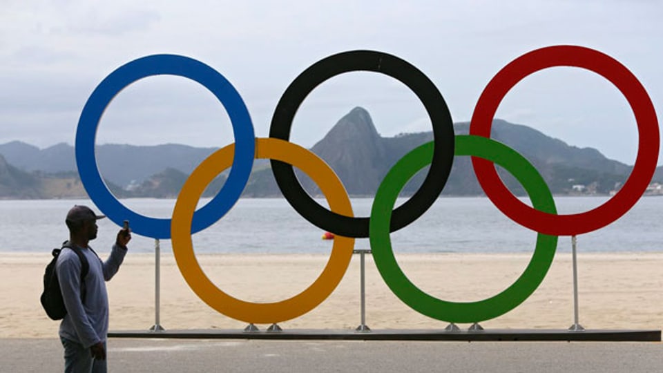 Die olympischen Ringe in Rio.