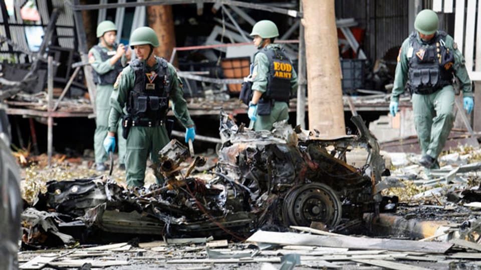 Eine Bombe zerstörte am 24. August 2016 ein Hotel in Pattoni, Süd-Thailand. Ein weiteres Attentat in einer Serie, die das Land in letzter Zeit erschüttert.