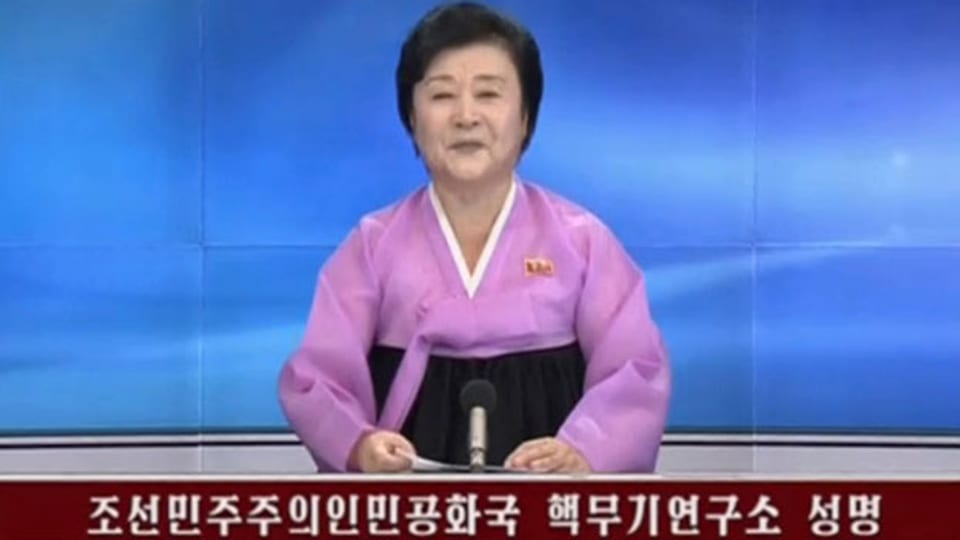 Stolz verkündete die nordkoreanische Nachrichtensprecherin in rosaroter Tracht die erfolgreiche Explosion eines Atomsprengkopfes.