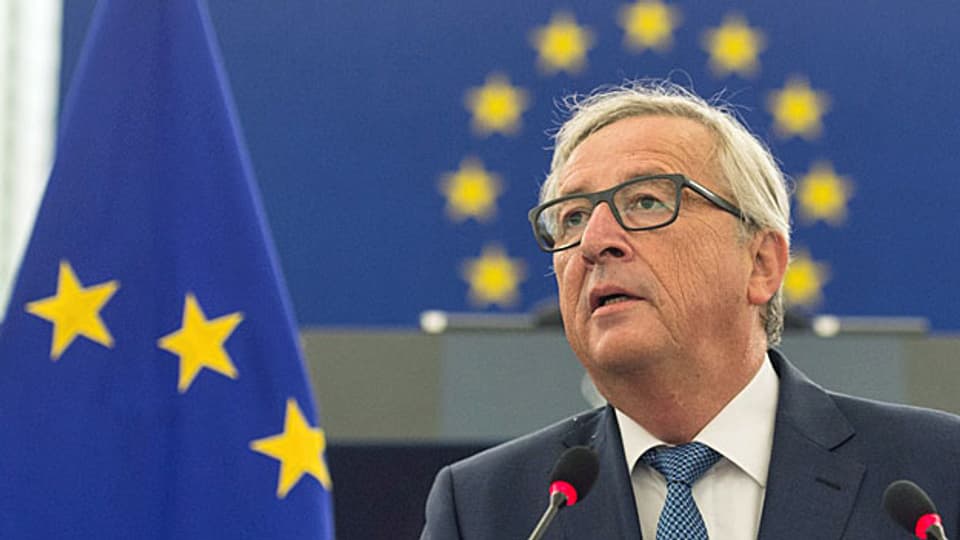 EU-Kommissionspräsident Jean-Claude Juncker vor dem Europaparlament in Strassburg.