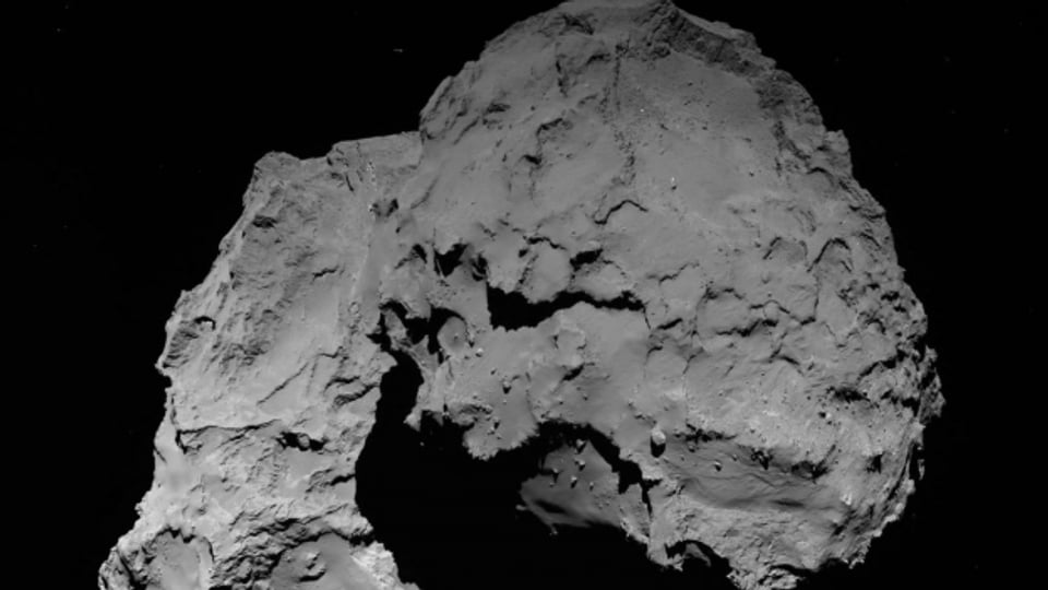 Eine Aufnahme der ESA vom Kometen Chury. Hier wird Rosetta zerschellen.