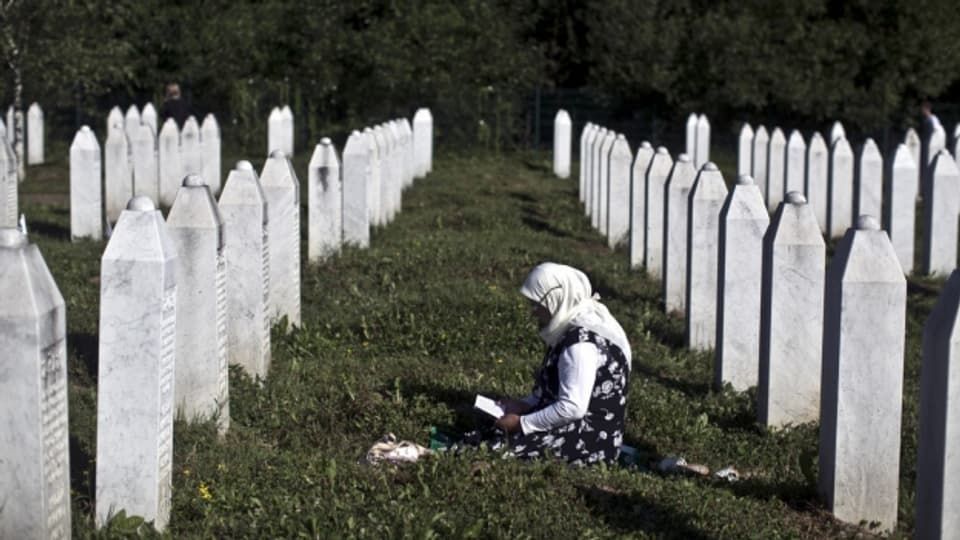 Bild vom Potocari-Denkmal in der Nähe von Srebrenica.