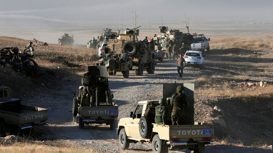 Kurdische Peschmerga rücken Richtung Mossul vor.