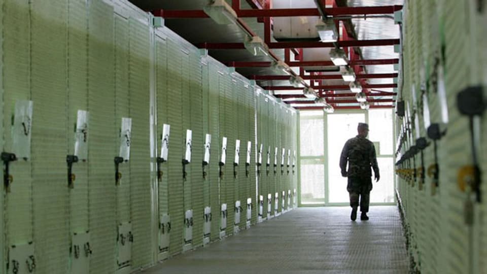 Ein Zellentrakt von Guantánamo.