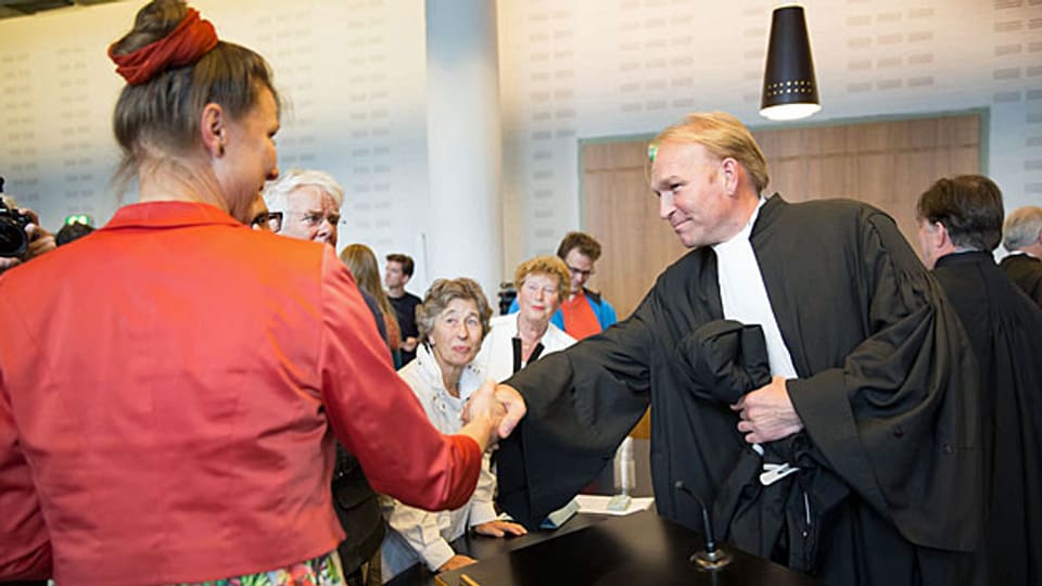 Das Urteil des Richters aus Den Haag sorgte für weltweites Aufsehen: Urgenda-Chefin Marjam Minnesma am 24. Juni 2015 im Gerichtssaal.