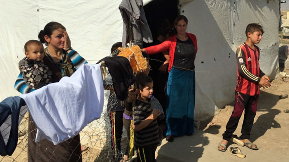 Jesiden aus der Gegend um Mossul flüchteten vor dem IS ins irakische Kurdengebiet.