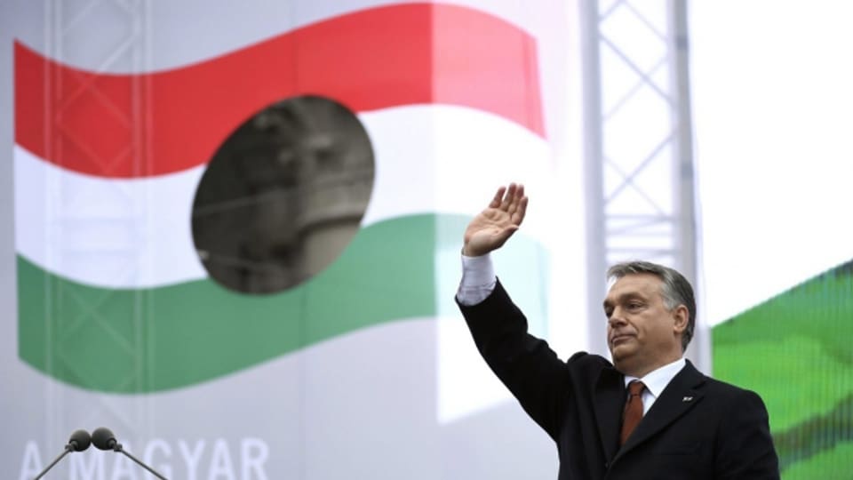 Viktor Orbán anlässlich einer Gedenkfeier an den ungarischen Aufstand 1956 in Budapest.