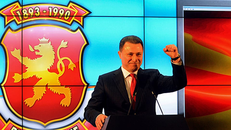 Nikola Gruevski, der Chef der konservativen Partei, fühlt sich als Sieger. Die Opposition tut dies auch.