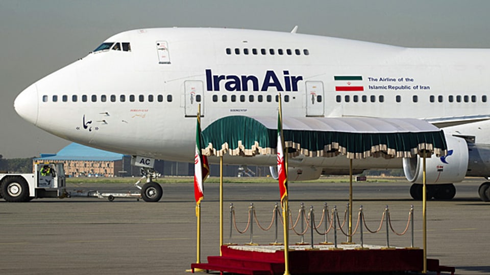 Eine Boeing 747SP der «Iran Air» steht im September 2011 auf dem Flughafen von Teheran.