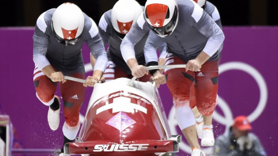 Gemeinsam ins Ziel: Das Schweizer Bobteam an den olympischen Winterspielen 2014 in Sotschi
