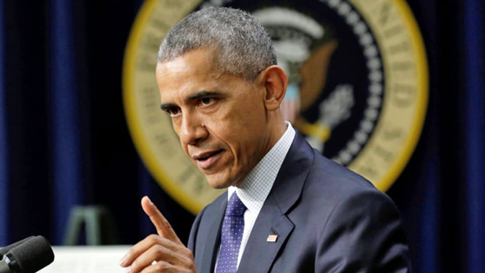 Der amtierende US-Präsident Barack Obama im Weissen Haus. In einem Radiointerview sagt er, dass die russischen Hackerangriffe auf die USA vergolten werden sollen.