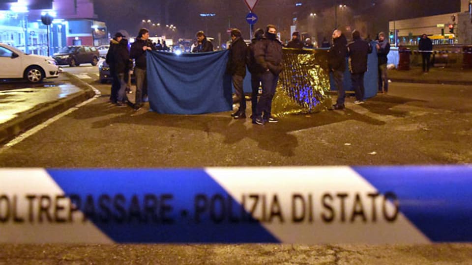 In Mailand wurde bei einer Polizeikontrolle in der Nacht auf den 23. Dezember 2016 der mutmassliche Berliner Attentäter erschossen.