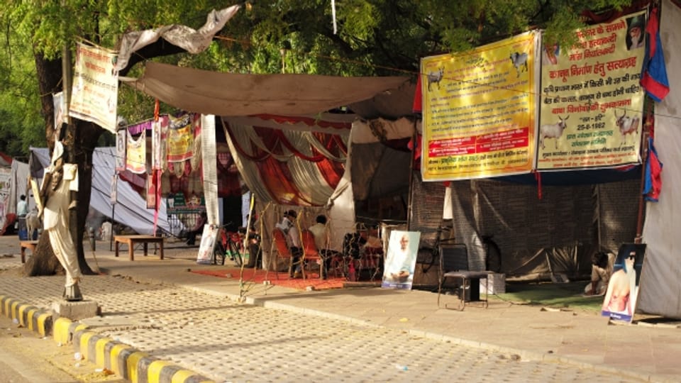 Auf dem Jantar Mantar dürfen alle für ihre Anliegen demonstrieren.