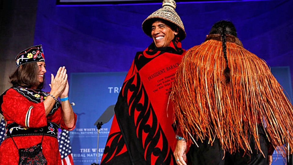 Noch-Präsident Barack Obama wurde von den nordamerikanischen Indianerverbänden geehrt. Was sie vom nächsten US-Präsidenten zu erwarten haben, ist ungewiss.