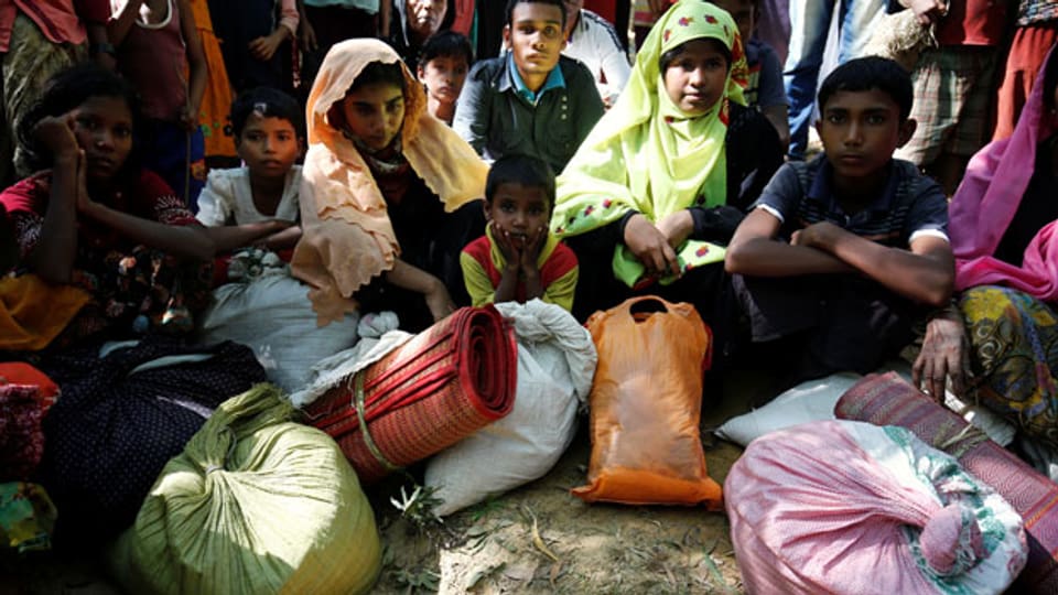 Rohingya-Flüchtlinge in einem Flüchtlingslager in Cox’s Bazar, Bangladesh.