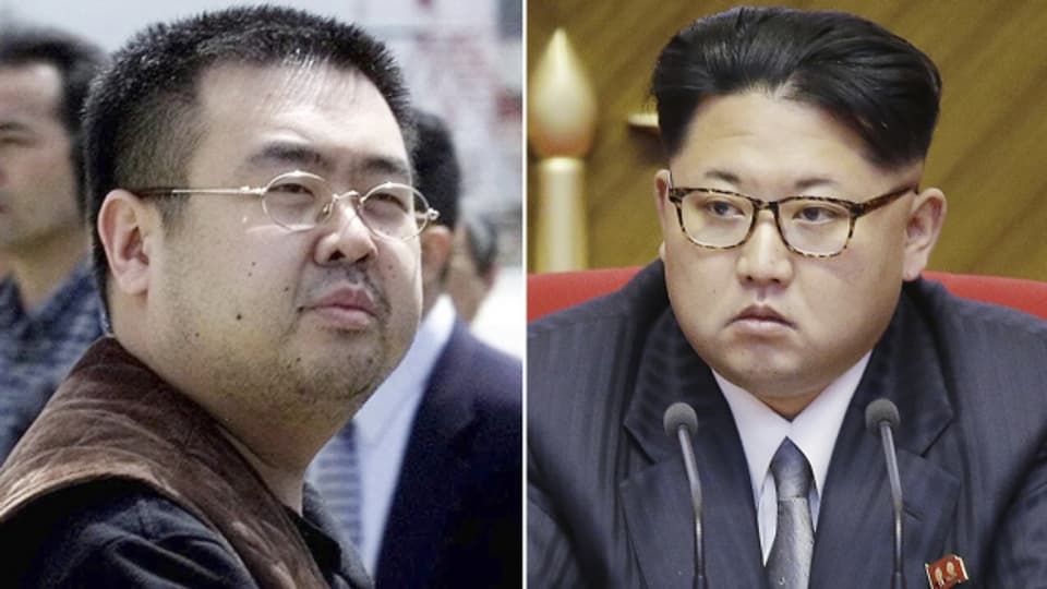 Verwandtschaft mit Folgen: Der nordkoreanische Diktator Kim Jong Un (rechts) soll den Auftrag für die Ermordung von Halbbruder Kim Jong Nam (links) erteilt haben.