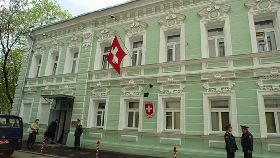 Das Verbindungsbüro ist im Gebäude der Schweizer Botschaft in Moskau untergebracht.