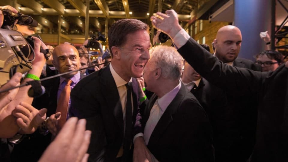 Ministerpräsident Mark Rutte in der Wahlnacht.