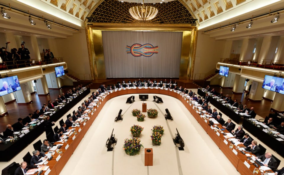Mitglieder der G20 im Kurhaus Baden-Baden.