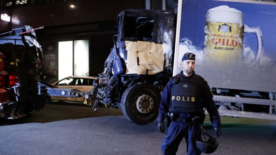 Beim Anschlag in einer Stockholmer Fussgängerzone wurden vier Personen getötet.