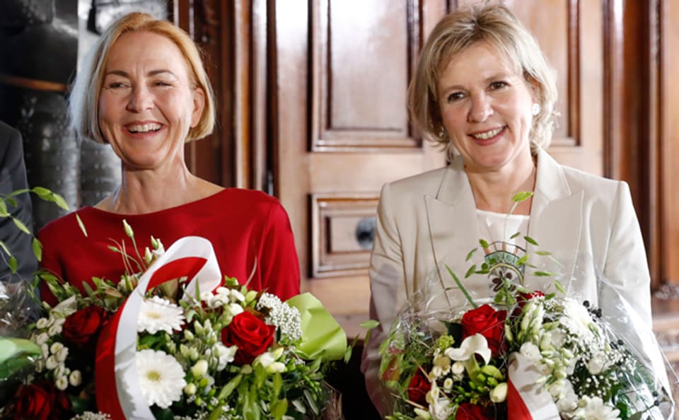 Die neugewählten Solothurner Regierungsrätinnen Susanne Schaffner-Hess (SP) und Brigit Wyss (Grüne).