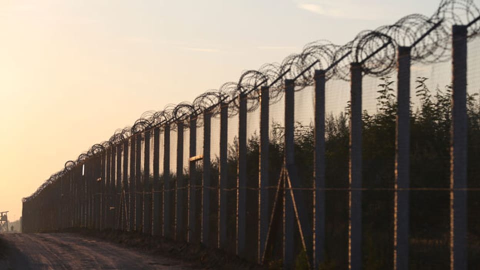 «Die Grenzwächter haben es richtig genossen, die Hunde auf uns loszuhetzen», sagt ein Asylbewerber. Bild: Grenzzaun zwischen Serbien und Ungarn.