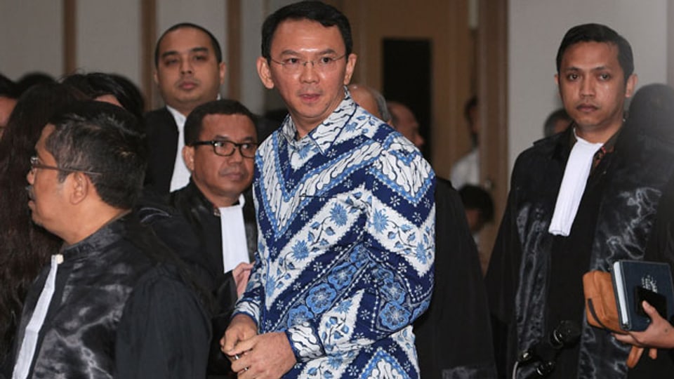 Jakartas Gouverneur Basuki Tjahaja Purnama , auch bekannt als Ahok.