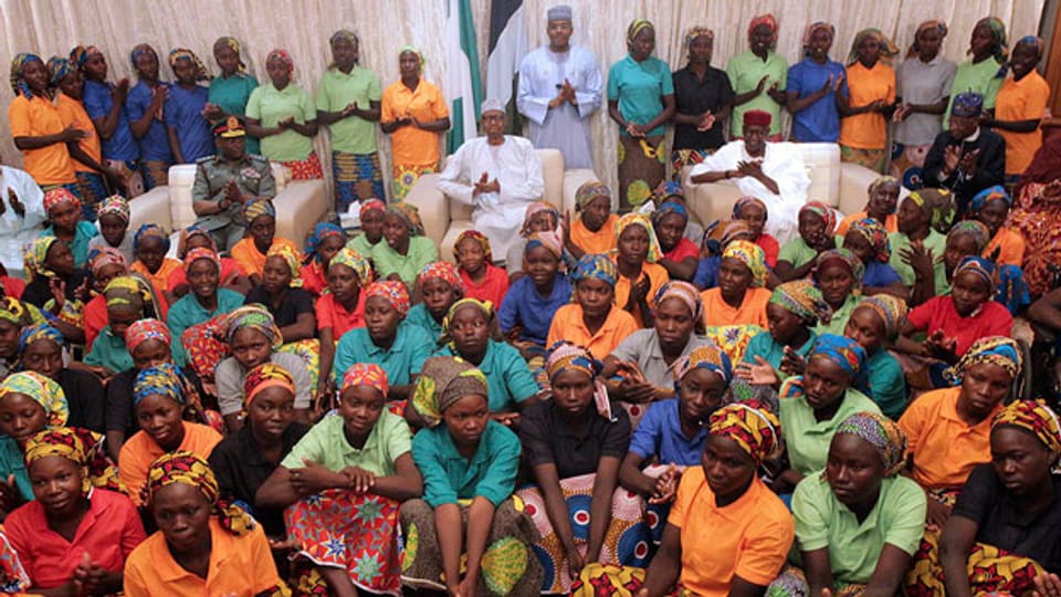 Die 82 Schulmädchen, die von Boko Haram freigelassen wurden.