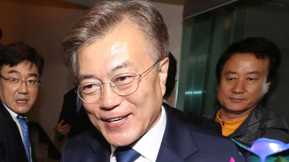 Moon Jae In erklärt sich zum Sieger der Präsidentenwahl in Südkorea