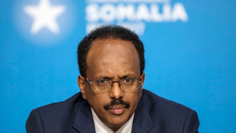 Somalias Präsident Mohamed Abdullahi Mohamed während der Somalia-Konferenz in London am 11. Mai 2017.